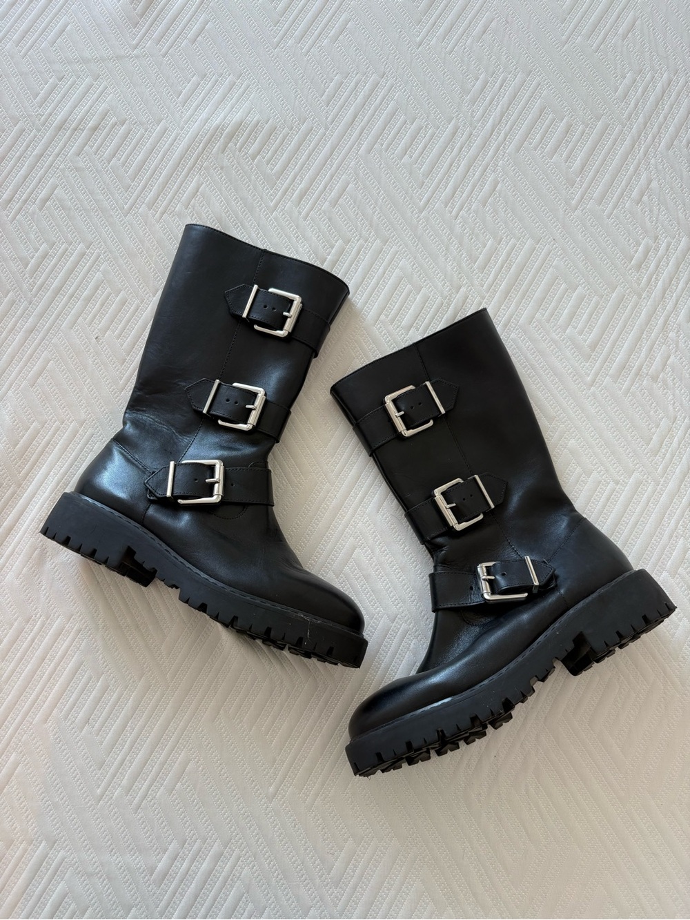 NWOT! SCHUTZ Black Buckle Combat Boots